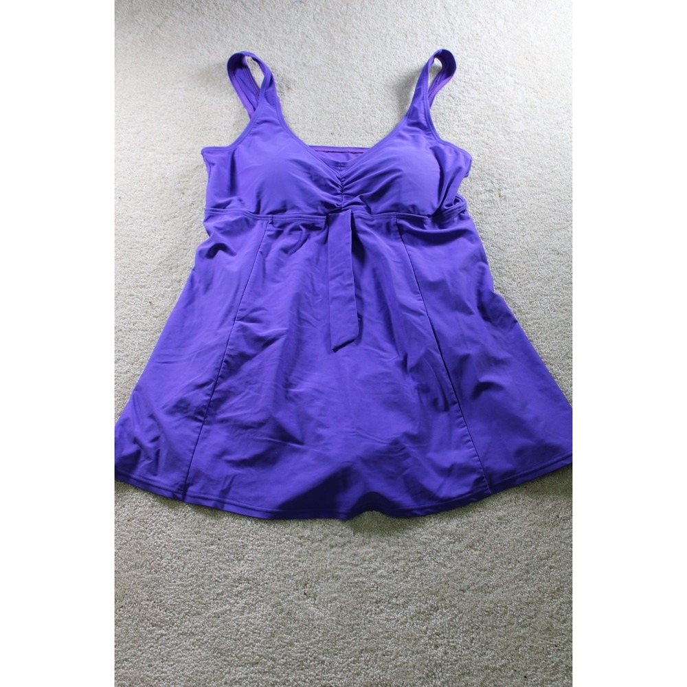 Beach Belle Women's Purple Swimdress Size 12 Nylon Spandex